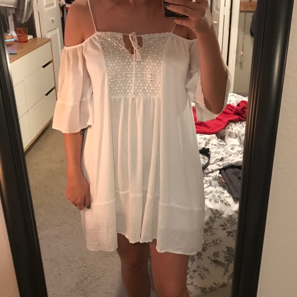 White, off shoulder dress